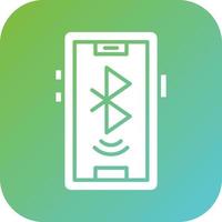 Bluetooth conectar vector icono estilo