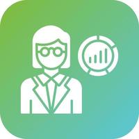 Data Scientist Female Vector Icon Style