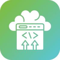 Cloud Deployment Vector Icon Style