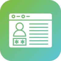 Browser Password Vector Icon Style