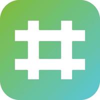 Hashtag Vector Icon Style