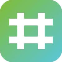 Hashtag Vector Icon Style