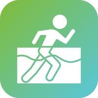 Aqua Jogging Vector Icon Style