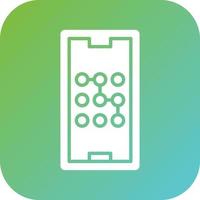 Mobile Pattern Lock Vector Icon Style