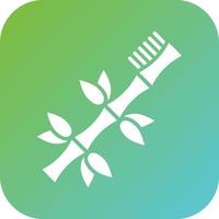 bambú cepillo de dientes vector icono estilo