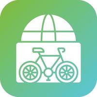 bicicleta país Excursiones vector icono estilo