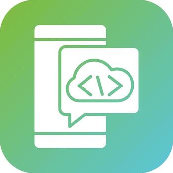 nube codificación vector icono estilo