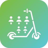 eléctrico scooter compartir vector icono estilo