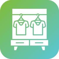 ropa estante vector icono estilo