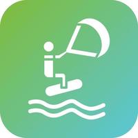 Kitesurfing Vector Icon Style