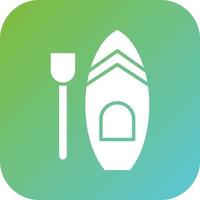 Paddleboarding Vector Icon Style