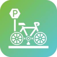Bicycle Parking Vector Icon Style