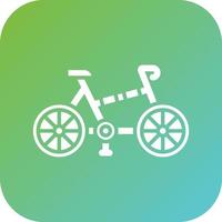 Folding Bicycle Vector Icon Style