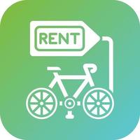 Bicycle Rental Vector Icon Style