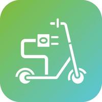 Electric Kick Scooter Vector Icon Style