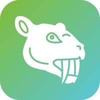 Saber Toothed Tiger Vector Icon Style