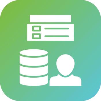 Client Database Vector Icon Style