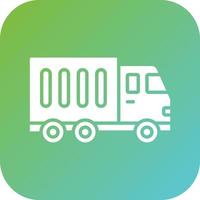 Container Truck Vector Icon Style