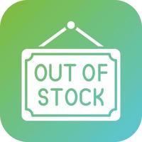 Out Of Stock Vector Icon Style