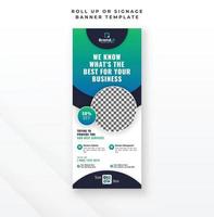 Multipurpose modern business roll up banner, display exhibition standee banner design template vector