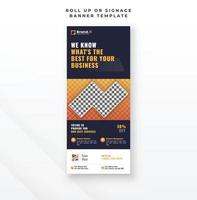 Multipurpose modern business roll up banner, display exhibition standee banner design template vector