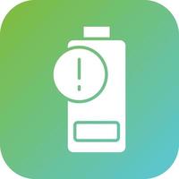 Battery Alert Vector Icon Style