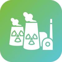 Nuclear Power Plant Vector Icon Style