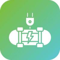 Electric Skateboard Vector Icon Style