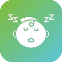 Sleeping Baby Vector Icon Style