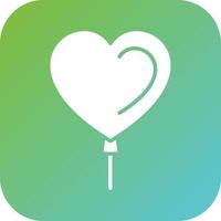 Heart Balloon Vector Icon Style