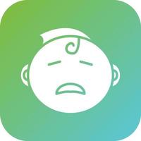 Crying Baby Vector Icon Style