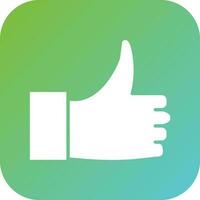 Hand Thumbs Up Vector Icon Style