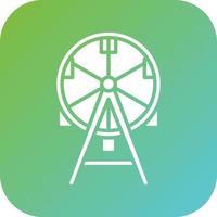 Ferris Wheel Vector Icon Style
