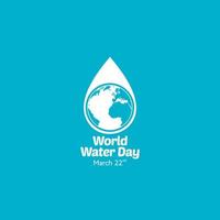 World Water day is observed every year on March 22, highlights the importance of freshwater. Vector