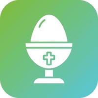 Boiled Egg Chalice Vector Icon Style