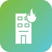 Building Fire Vector Icon Style