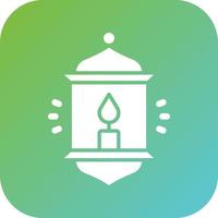 Camping Lamp Vector Icon Style