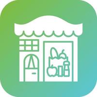 Groceries Store Vector Icon Style