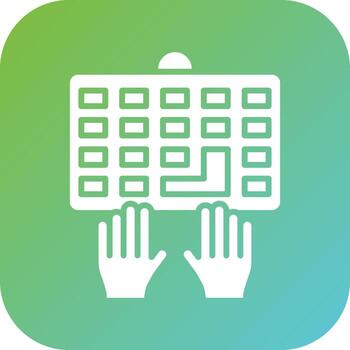 Typing on Keyboard Vector Icon Style