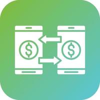 Send Money Mobile Vector Icon Style