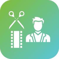 Film Editor Male Vector Icon Style