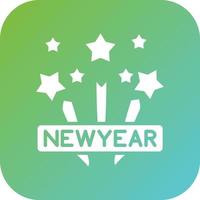 nuevo año celebracion vector icono estilo