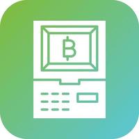 criptomoneda Cajero automático vector icono estilo