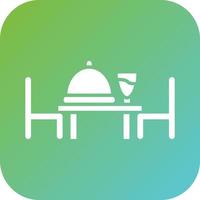 Dinner Table Vector Icon Style