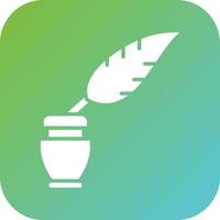 Feather And Ink Vector Icon Style