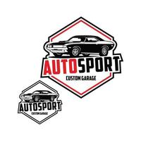 autosport personalizado garaje logo vector
