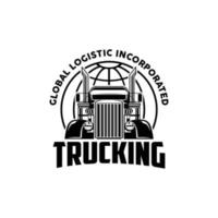 Global logistics incorporated logo vector