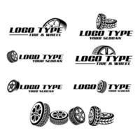 Wheel and tire logo vector