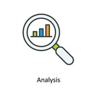 analysis Vector Fill outline Icons. Simple stock illustration stock