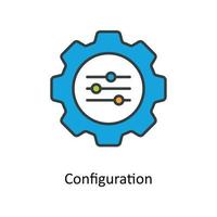 48.epsConfiguration Vector Fill outline Icons. Simple stock illustration stock